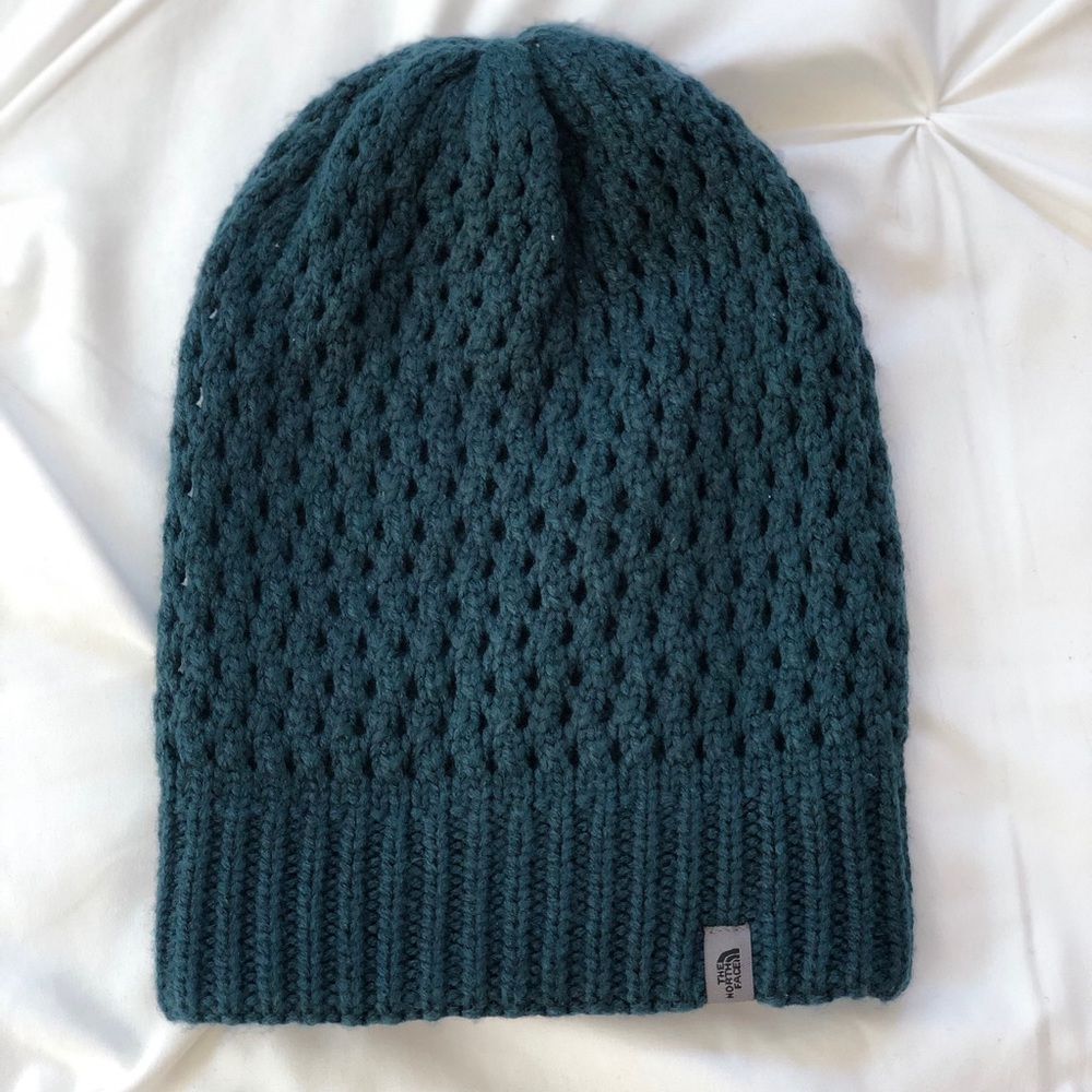 North face Teal Knitted Beanie